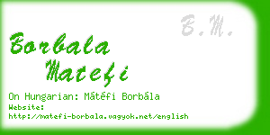borbala matefi business card